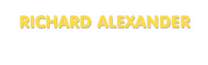 Der Vorname Richard Alexander